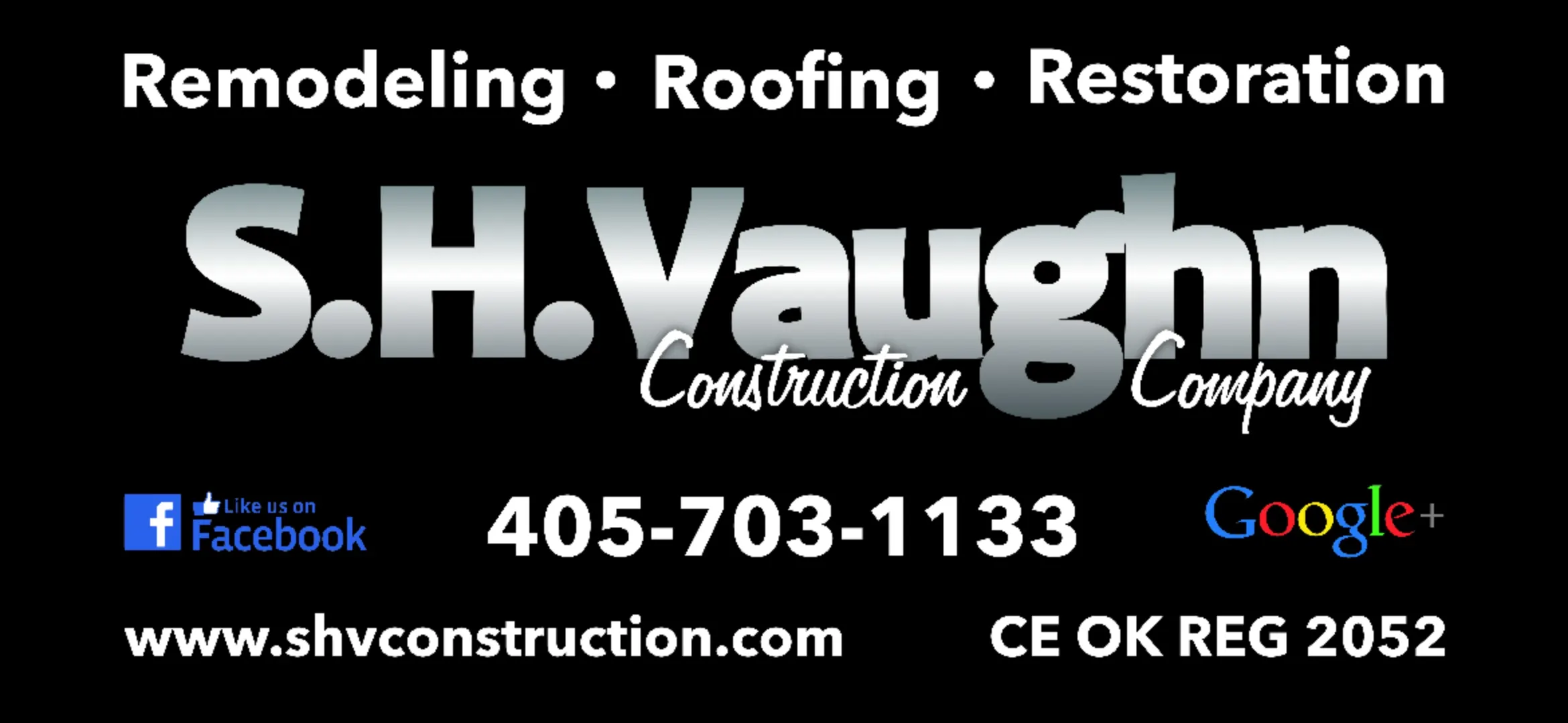 Business logo for S. H. Vaughn Construction